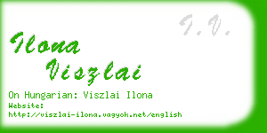 ilona viszlai business card